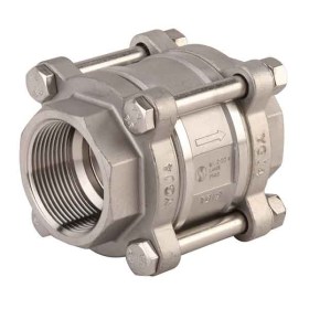Clapeta de sens cu arc cu corp din 3 piese din otel inoxidabil filet BSP