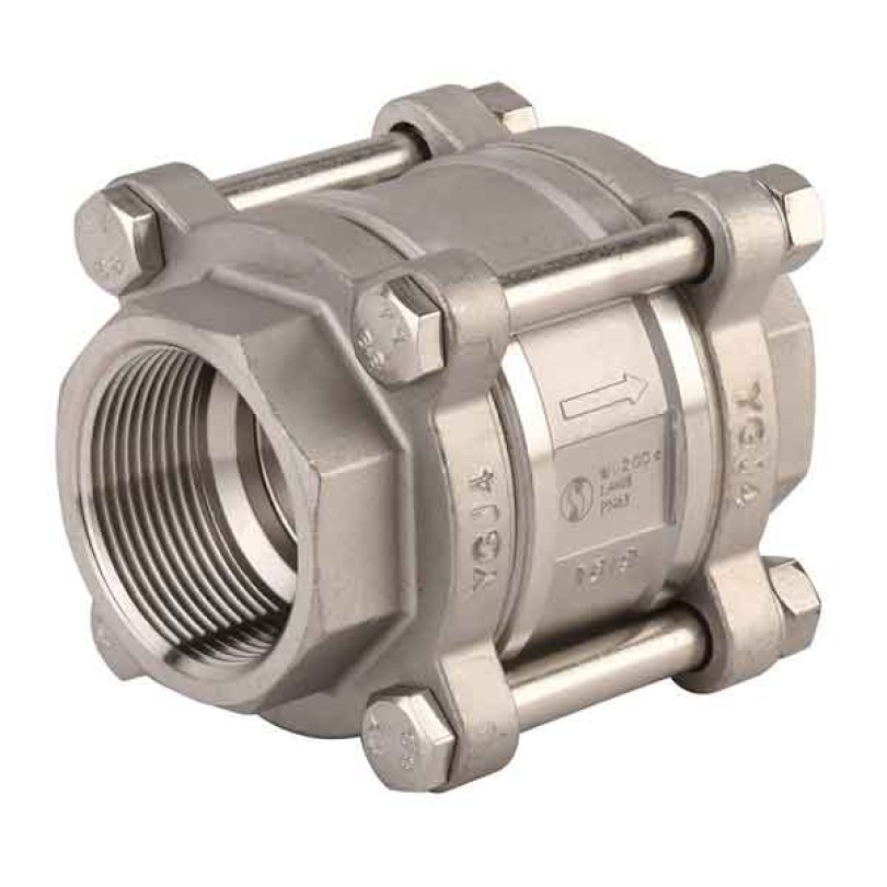 Clapeta de sens cu arc cu corp din 3 piese din otel inoxidabil filet BSP