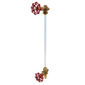 Set din alama pentru indicator de nivel L 135 teava Ø13 - Ø20