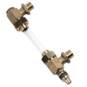 Set din alama pentru indicator de nivel L 138 teava Ø13 - Ø16